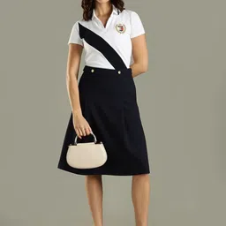 Tommy Hilfiger Women Mid Rise Flared Midi Skirts image 4