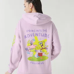 Bewakoof Heavy Duty Women Printed Hooded Sweatshirt-picture-38