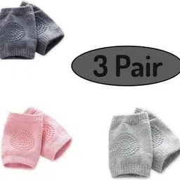 nrmart Baby Knee Pads for Crawling, Elbow Safety Protector Set of 3 Pairs (Multicolor) Multicolor Baby Knee Pads-picture-18