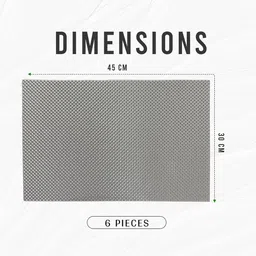 Black gold Set of 6 Silver Table Placemats image 5