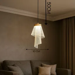 POWERLAM Gold-Toned Printed Abstract Shaped Ceiling Lamp image 4