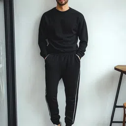Trendyol Men Cotton Mid-Rise Joggers Lounge Pants-image-29
