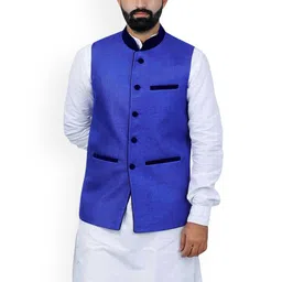 VEERA PARIDHAAN Mandarin Collar Nehru Jacket image 2