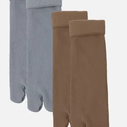 StyFun Women Pack Of 2 Calf-Length Thermal Winter Socks-image-0
