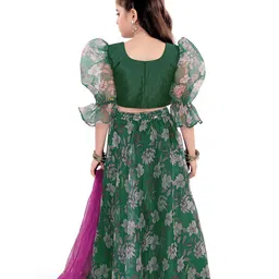 Pragya Exclusive Girls Embroidered Ready to Wear Lehenga With Blouse & Dupatta image 5