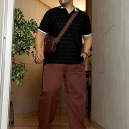 Instafab Plus Men Comfort Mid-Rise Trousers-picture-38