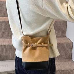 StyleCast x Revolte Suede Shoulder Bag image 5