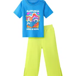 Honeyhap Girls Graphic Printed Pure Cotton Top & Lounge Pant Night Suits-picture-20