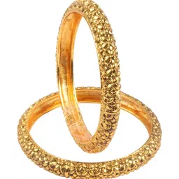 Shiv Jewels Set Of 2 Gold Plated Bangles-picture-23