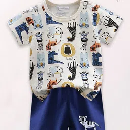 FOREVER FRIDAY Boys Printed Short Sleeves T-shirt With Shorts-image-66