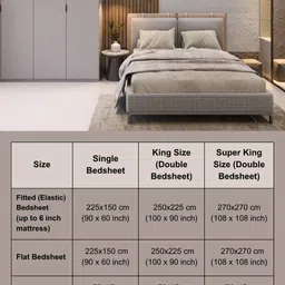 FABINALIV Blue & Cream-Coloured Floral Printed 300 TC King Bedsheet Set 2.50 m x 2.25 m image 5