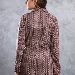 tandul FLEECE BLEND Printed Coat For Women image 2