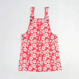 Purple United Kids Girls Printed Cotton Dungarees-picture-16