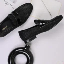Cobblerz Men Textured Leather Loafers-image-94