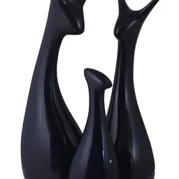 Aura Black 3 Pieces Electroplating Cat Figurine Showpiece-image-26