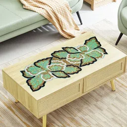 YWULY Green & Brown Glass Beaded TableRunner-picture-30