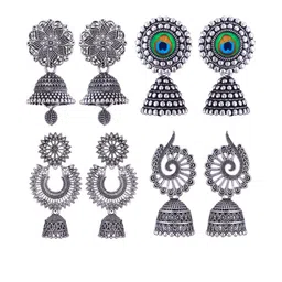Sangria Silver-Plated Alloy Earrings-picture-14