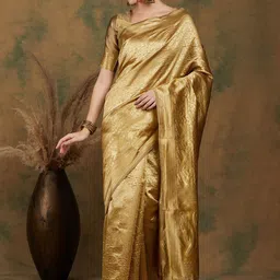 SHADOW & SAINING Woven Design Zari Banarasi Saree image 1