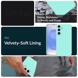 SPRIG Solid Printed Samsung Galaxy S25 5G Back Case Mobile Accessories image 2