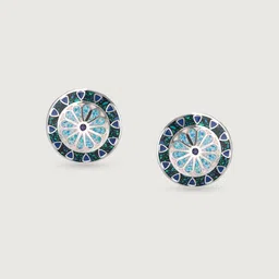 Mia by Tanishq Midnight Mosaic Stud Earrings image 5