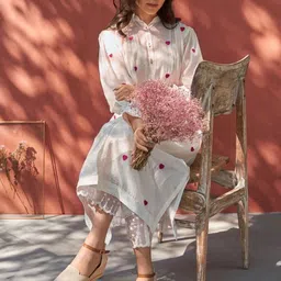 Anni Designer Women Geometric Embroidered Kurta with Palazzo image 2