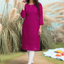 Anouk Rustic Ethnic Motifs Embroidered Pure Georgette Kurti image 5
