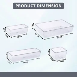 Kuber Industries Transparent 8 Pieces Makeup Organisers image 5