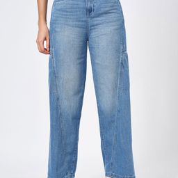 People Women Mid-Rise Heavy Fade Jeans-picture-3