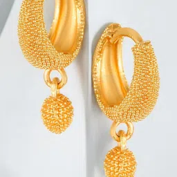 SHREE KRISHNA SHOPPING Unisex Gold-Plated Brass Earrings image 1