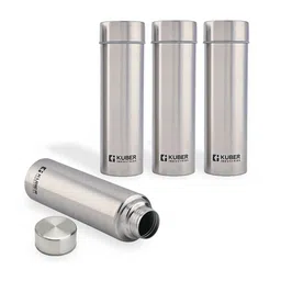 Aura Silver-Toned Set of 4 Stainless Steel Water Bottle-picture-18