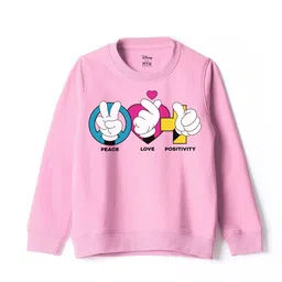 Wear Your Mind Girls Round Neck Typography Printed Sweatshirt-image-74