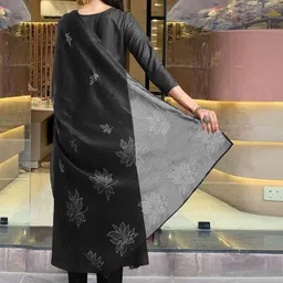 KALINI Women Floral Printed Panelled Kurta with Trousers & With Dupatta image 4