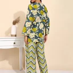 Asami Printed V-Neck Tunic With Trousers Co-Ords image 5