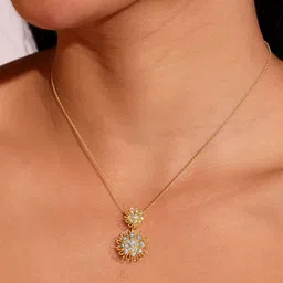 Mia by Tanishq 14KT Yellow Gold & 0.24 Ct Natural Diamond Daisy Pendant image 5