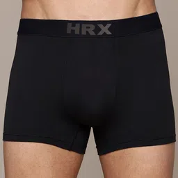 HRX by Hrithik Roshan Pack Of 2 Mid-Rise Short Trunks HRX-P1-TRUNK-BLACK-NAVY BLUE-S image 2