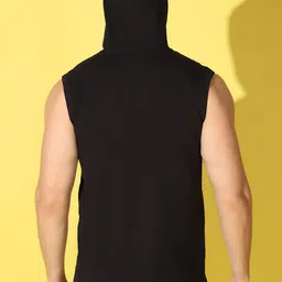 WOOSTRO Pack Of 2 Hooded Gym Vest - RS28 COMBO (BLACK) (OLIVE) image 2