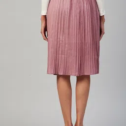 Orchid Blues Pleated A-Line Midi Skirt image 2