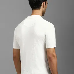 Louis Philippe Men Self Design Polo Collar T-shirt image 3