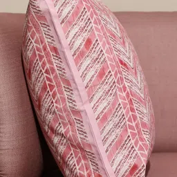 Sangria Pink Geometric Square Cushion Covers image 2