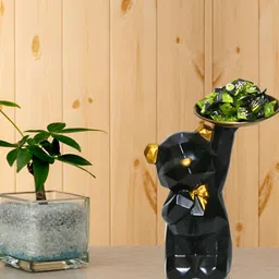 MISS PEACH Black Birds And Animals Figurine Matte Showpiece-picture-26