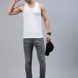 CAVENDERS Pack Of 3 Pure Cotton Scoop Neck Gym Vests C32=-SWIFT----==3- ---85 image 5