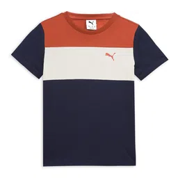 Puma Boys Essentials Colourblocked Cotton Tee-image-8