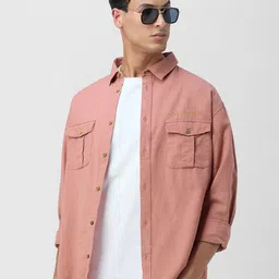 The Souled Store Men Solid Spread Collar Casual Shirt-picture-27
