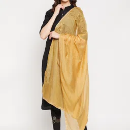 Clora Creation Beige Dupatta with Gotta Patti image 3