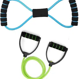 2Set|Toning Tube & 8 Shape-1 Resistance Band|Body Stretching, Exercise Equipment Fitness Accessory Kit Kit-image-17
