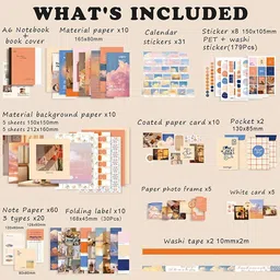 hasthip Vintage Scrapbook Sticker Washi Tape Gift Set Vintage Theme Washi Tape Set Theme, Scrapbook Kit image 2