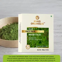Khadi Organique 3-Pcs Neem Face Pack For Pimple Free Clear Skin - 100g Each image 5