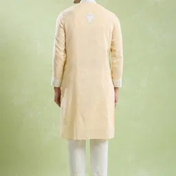 Arihant Rai Sinha Ethnic Motifs Yoke Design Mirror Work Chanderi Cotton Kurta & Trousers image 5