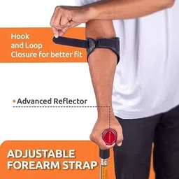 excliq Elbow Crutch with Height Adjustable Elbow Support Walking Stick image 3