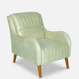 casacraft from pepperfry Richmond Velvet Lounge Chair in Beige Colour-picture-40